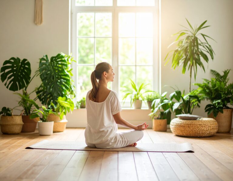 Woman mediating