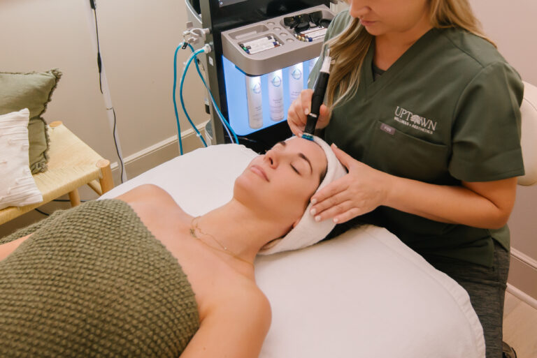 Woman receiving Hydrafacial in New Orleans