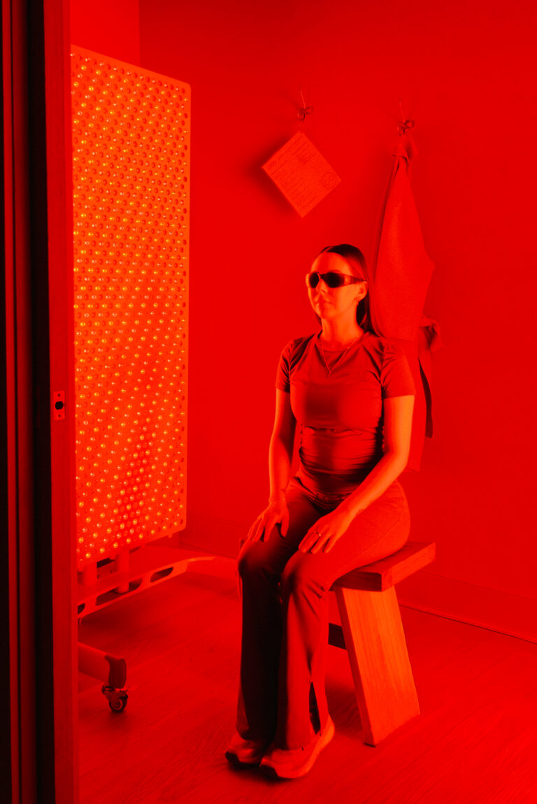 Woman availing Red Light Therapy in New Orleans